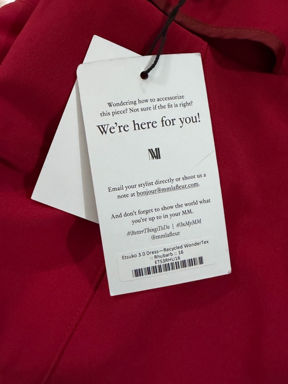 NWT MM Lafleur Rhubarb WonderTex 3/4 Length Sleeve Estuko Dress 3.0 Sz. 16 - Picture 7 of 7